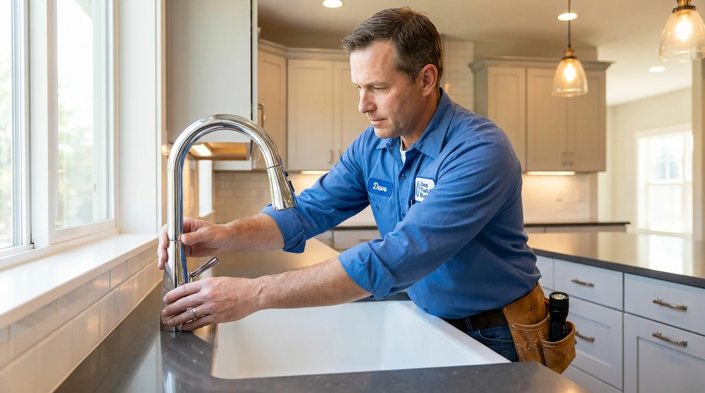 Kitchen faucet installation by Johns Plumbing LLC in Bronxville