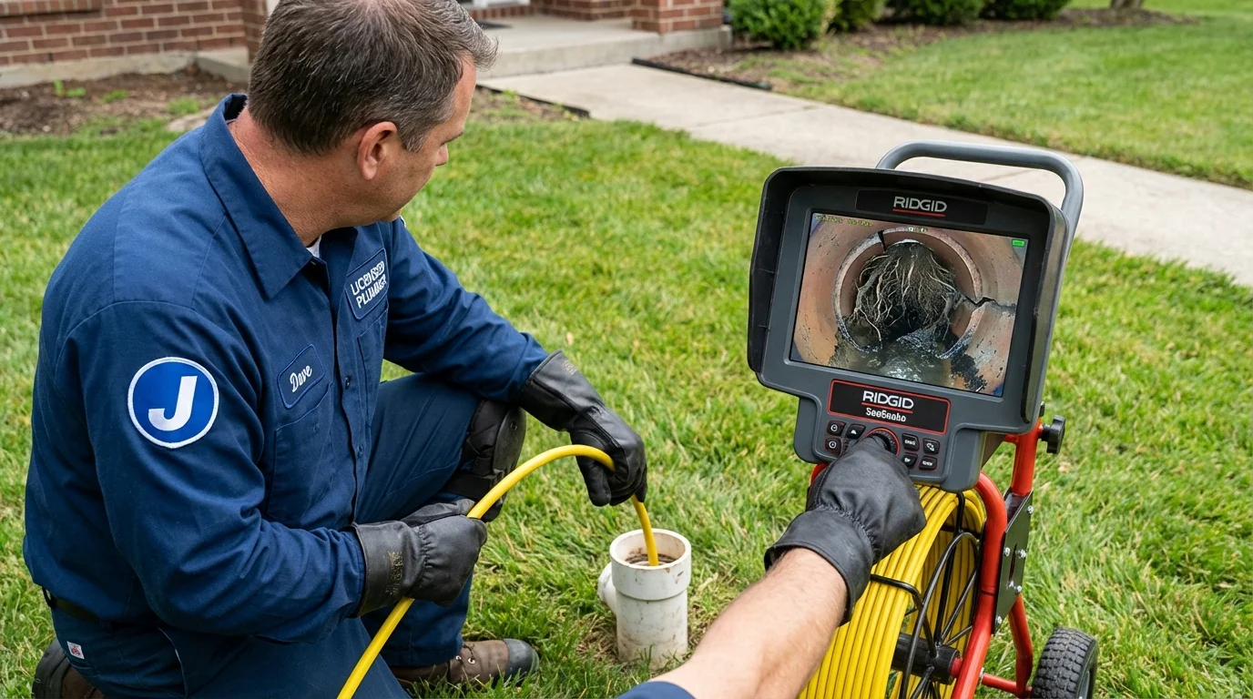 Sewer camera inspection being performed by Johns Plumbing LLC in Bronxville